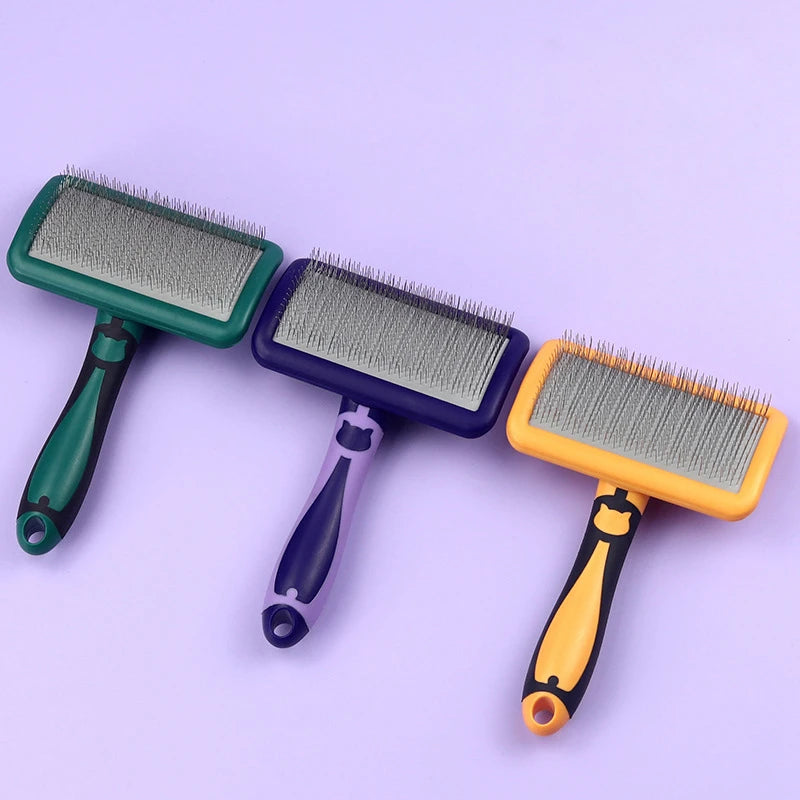 Dog Brush Stainless Steel Dogs Combs Massage Dog Grooming Brush Pet Hair Remover Cleaning Tools Soft Handle Cat Comb Cat Br Comb