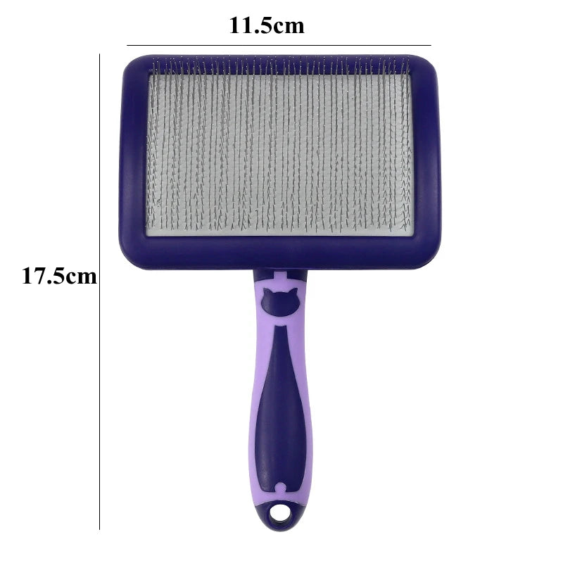 Dog Brush Stainless Steel Dogs Combs Massage Dog Grooming Brush Pet Hair Remover Cleaning Tools Soft Handle Cat Comb Cat Br Comb