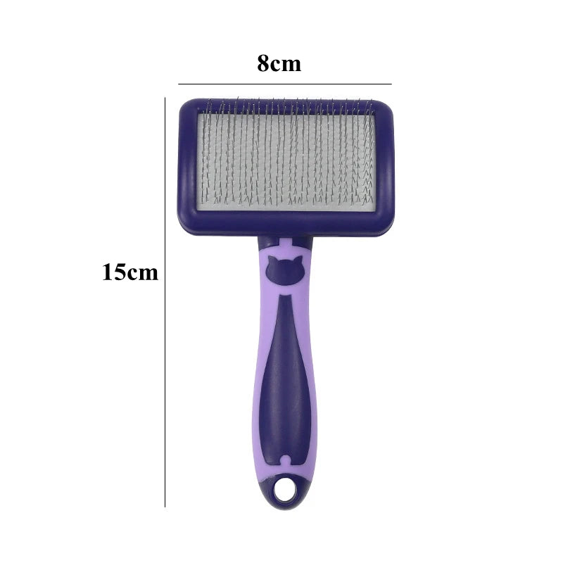 Dog Brush Stainless Steel Dogs Combs Massage Dog Grooming Brush Pet Hair Remover Cleaning Tools Soft Handle Cat Comb Cat Br Comb