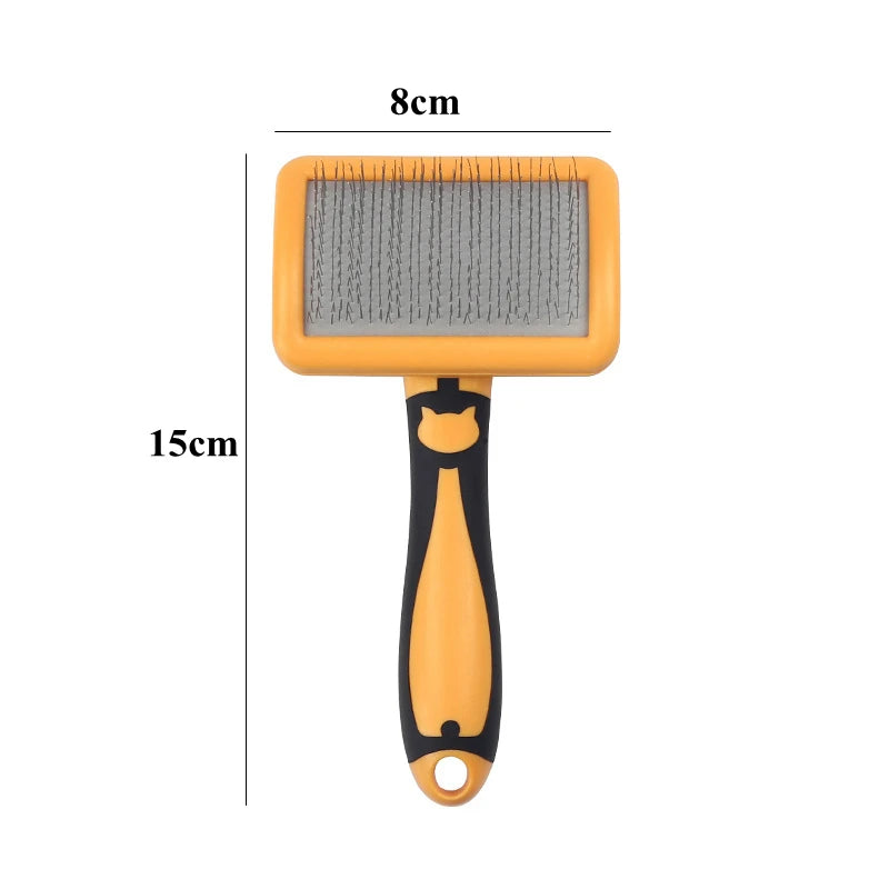 Dog Brush Stainless Steel Dogs Combs Massage Dog Grooming Brush Pet Hair Remover Cleaning Tools Soft Handle Cat Comb Cat Br Comb