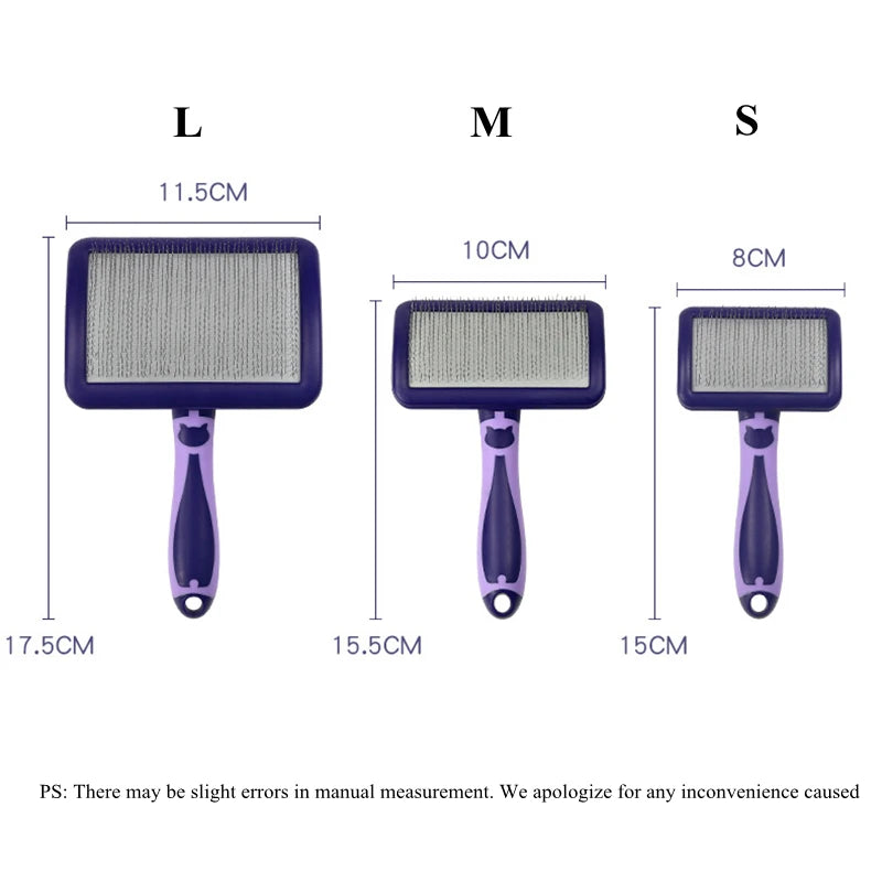 Dog Brush Stainless Steel Dogs Combs Massage Dog Grooming Brush Pet Hair Remover Cleaning Tools Soft Handle Cat Comb Cat Br Comb