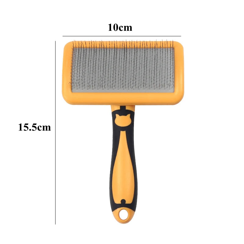 Dog Brush Stainless Steel Dogs Combs Massage Dog Grooming Brush Pet Hair Remover Cleaning Tools Soft Handle Cat Comb Cat Br Comb