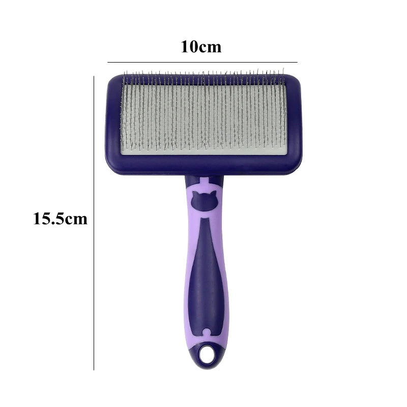Dog Brush Stainless Steel Dogs Combs Massage Dog Grooming Brush Pet Hair Remover Cleaning Tools Soft Handle Cat Comb Cat Br Comb