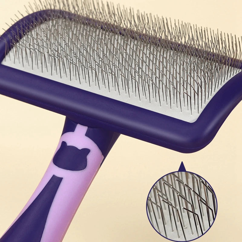 Dog Brush Stainless Steel Dogs Combs Massage Dog Grooming Brush Pet Hair Remover Cleaning Tools Soft Handle Cat Comb Cat Br Comb